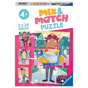 Ravensburger 05136 - Kedvenc munkáim - 3 x 24 db-os Mix and Match puzzle