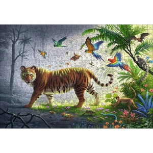 Ravensburger 17514 - WOODEN - Tiger in the Jungle - 500 db-os fa puzzle