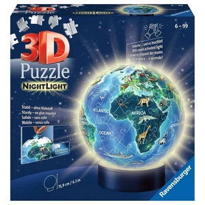Ravensburger 11844 - Éjjeli földgömb - 72 db-os 3D világító gömb puzzle