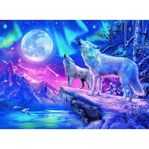 Ravensburger 14952 - Farkasok a holdfényben - 500 db-os Fluoreszkáló puzzle