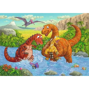 Ravensburger 05030 - Játékos dínók - 2 x 24 db-os puzzle
