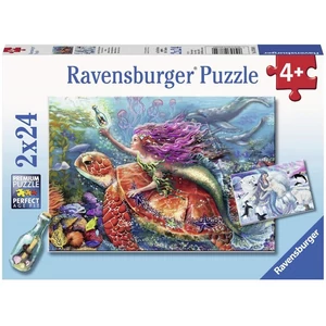 Ravensburger 07834 - A sellők kalandjai - 2 x 24 db-os puzzle