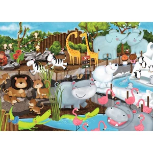 Ravensburger 08778 - Egy nap az állatkertben - 35 db-os puzzle