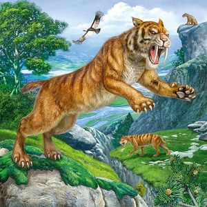 Ravensburger 09358 - Állatok a dínók korából - 3 x 49 db-os puzzle