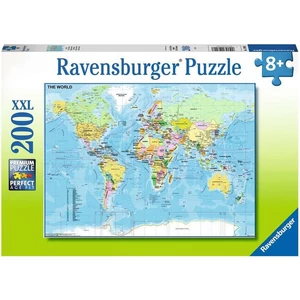 Ravensburger 12890 - Világtérkép - 200 db-os XXL puzzle