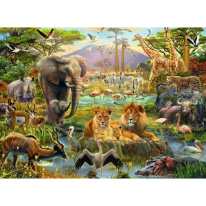 Ravensburger 12891 - A szavanna állatai - 200 db-os XXL puzzle