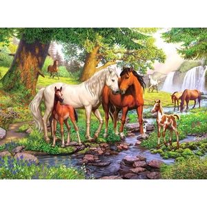 Ravensburger 12904 - Lovak a folyónál - 300 db-os XXL puzzle