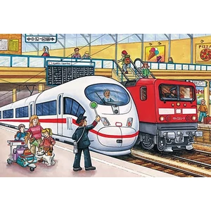 Schmidt 56508 - Verkehrsmittel Puzzle-Box - 2x26+2x48 db-os puzzle fém bőröndben