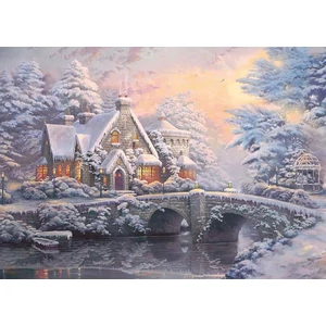 Schmidt 59468 - Winter and Spring in Lamplight Manour, Kinkade - 2 x 1000 db-os puzzle