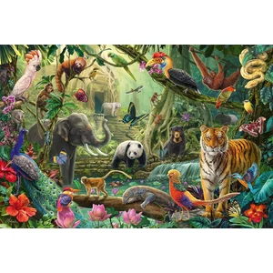 Schmidt 56485 - Colourful jungle wildlife - 100 db-os puzzle