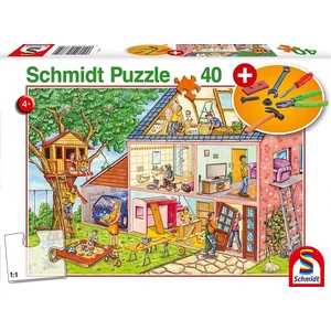 Schmidt 56375 - Busy Workmen - 40 db-os puzzle játék szerszámokkal