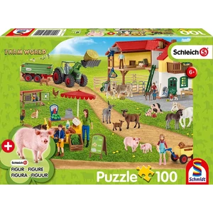 Schmidt 56404 - Farm World - 100 db-os Schleich puzzle figurával