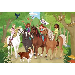 Schmidt 56515 - Horse Club - 2x60+2x100 db-os Schleich puzzle fém bőröndben