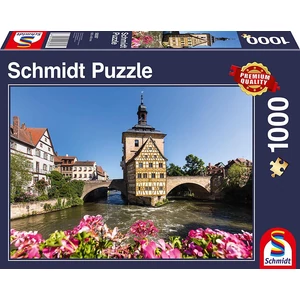 Schmidt 58397 - Bamberg, Regnitz and Old Town hall - 1000 db-os puzzle