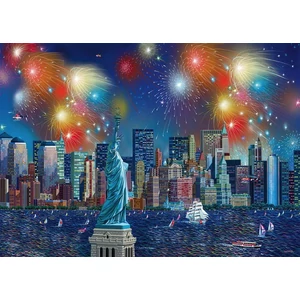 Schmidt 59649 - Statue of Liberty with fireworks - 1000 db-os puzzle