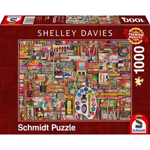 Schmidt 1000 db-os puzzle - Vintage Artist Materials, Shelley Davies (59698)