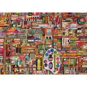 Schmidt 1000 db-os puzzle - Vintage Artist Materials, Shelley Davies (59698)