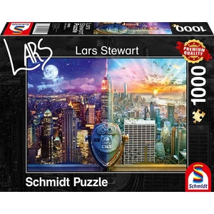Schmidt 1000 db-os puzzle - Night and Day - New York, Lars Stewart (59905)