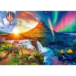 Schmidt 1000 db-os puzzle - Night and Day - Iceland, Lars Stewart (59908)