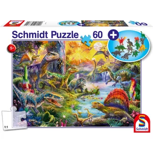 Schmidt 56372 - Dinosaurs - 60 db-os puzzle figurákkal