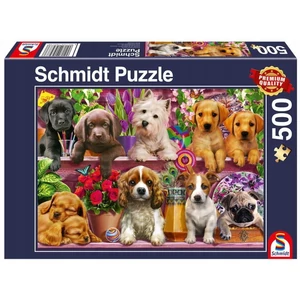 Schmidt 58973 - Dogs on a Shelf - 500 db-os puzzle