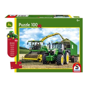 Schmidt 56315- Traktor 6195M, John Deere - 100 db-os puzzle