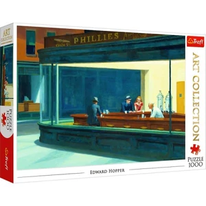 Trefl 1000 db-os puzzle - Éjjeli baglyok - Edward Hopper (10747)