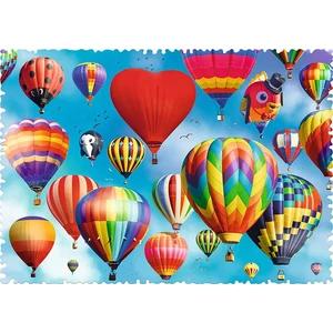 Trefl 11112 - Crazy Shapes - Színes hőlégballonok - 600 db-os puzzle