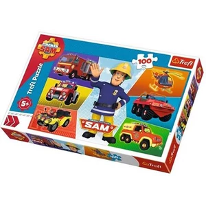 Trefl 16354 - Sam, a tűzoltó - Sam járművei - 100 db-os puzzle