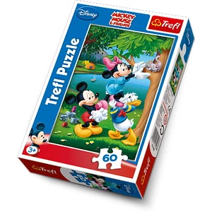Trefl 17198 - Minnie egér cicát ment - 60 db-os puzzle