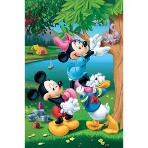 Trefl 17198 - Minnie egér cicát ment - 60 db-os puzzle
