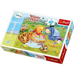 Trefl 18198 - Micimackó és barátai - Malacka fürdőt vesz - 30 db-os puzzle