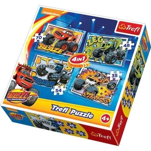 Trefl 34267 - Láng és a szuperverdák - 4 az 1-ben (35, 48, 54, 70 db-os) puzzle