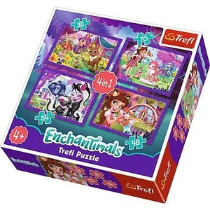 Trefl 34305 - Enchantimals - 4 az 1-ben (35, 48, 54, 70 db-os) puzzle