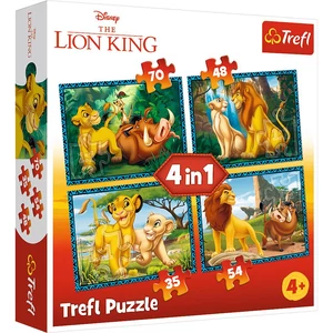 Trefl 34317 - Az oroszlánkirály - 4 az 1-ben (35, 48, 54, 70 db-os) puzzle