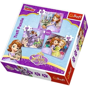 Trefl 34814 - Szófia hercegnő - 3 az 1-ben (20,36,50 db-os) puzzle