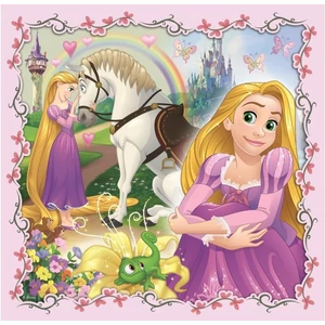 Trefl 34842 - Disney Hercegnők és a kiskedvenceik - 3 az 1-ben (20, 36, 50 db-os) puzzle