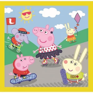 Trefl 34849 - Peppa malac - Játékidő - 3 az 1-ben (20, 36, 50 db-os) puzzle