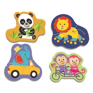 Trefl 36081 - Fisher-Price Vidám állatok - Első Baby puzzle táskában