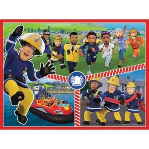 Trefl 93334 - Sam a tűzoltó - 2 az 1-ben puzzle és memóriajáték