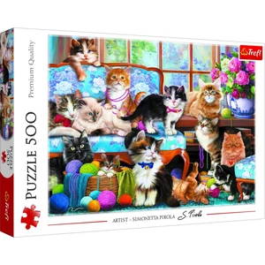 Trefl 37425 - Cica család - 500 db-os puzzle