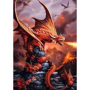 Trefl 10900 - Fantasy Collection - Ognisty Smok - Anne Stokes - 1000 db-os Premium Plus puzzle
