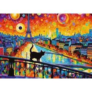 Trefl 1000-db-os Premium Quality puzzle - Macska Párizsban (10795)