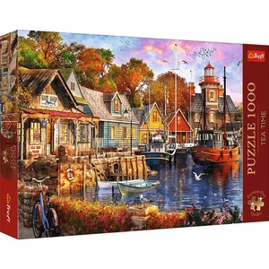 Trefl 10796 - Tea Time - Tengerparti kikötő - 1000-db-os Premium Plus puzzle