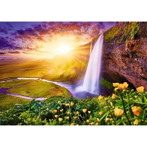 Trefl 10756  - Romantic Sunset - Seljalandsfoss Waterfall, Iceland - 1000 db-os UFT Prime puzzle