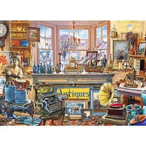 Trefl 1000 db-os Wood Craft Prémium Fa Puzzle - Antikvárium (20175)