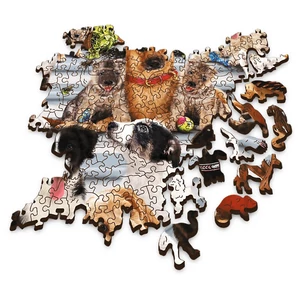Trefl 1000 db-os Wood Craft Prémium Fa Puzzle - Kutya barátság (20149)