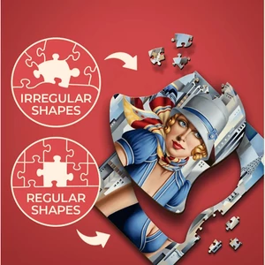 Trefl 20251 - Catherine Abel - Summer in the City - 200 db-os Wooden Contour Fa Puzzle