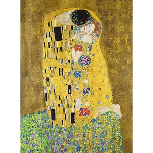 Trefl 20247 - Gustave Klimt - The Kiss - 200 db-os Wooden Contour Fa Puzzle