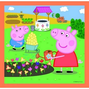 Trefl 34852 - A találékony Peppa malac - 3 az 1-ben puzzle (20,36,50 db-os)